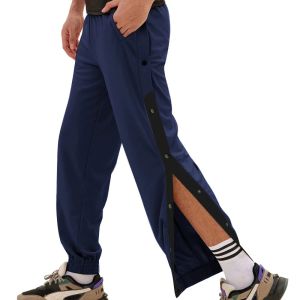 Pantaloni Pantaloni al seno da uomo nuovi Pantaloni sportivi con cinturino allentato Pantaloni lunghi casual con bottoni completamente aperti Pantaloni da allenamento per basket