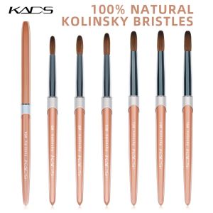 Leveranser Kads Professional Kolinsky Brush för naglar Akryl Nagelborstar Nageldekoration Akrylpulverförlängning Applikation Manikyr