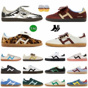 2024 New Mens Designer Shoes Women Sporty And Rich Vegan Ninety Original Sneakers Womens Wales Bonner Silver Nylon Brown Leopard Sports Fashion Casual Trainers