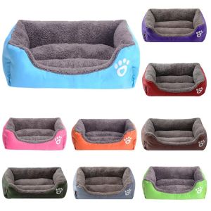 Mats (S3XL) Large Pet Cat Dog Bed 8Colors Warm Cozy Dog House Soft Fleece Nest Dog Baskets Mat Autumn Winter Waterproof Kennel #1