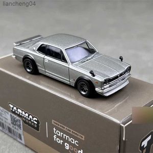 DIECAST Model Cars Tw Nissan Skyline 2000 GT-R KPGC10 Srebrny Diecast Model Car Tarmac Works 1 64