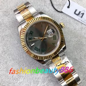 2024 U1 Top-grade AAA ST9 relógio de luxo 41mm Relógios de pulso mecânicos automáticos Jubileu Strap Sapphire 2813 Wimbledon Pulseira Movimento Mens Relógios