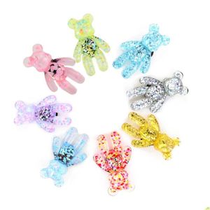 Schuhteile Zubehör Kristall PVC Charms Schuhe Clog Jibz Fit Armband Knöpfe Schnalle Cartoon Little Bear Holeshoes Dekorationen Geschenk Dh6P2