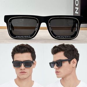 2024 Summer New Super Vision Square Sunglasses Men Fashion Brand Black Rubber Square Frame Fashion Vanguard Style Sunglasses Z2407