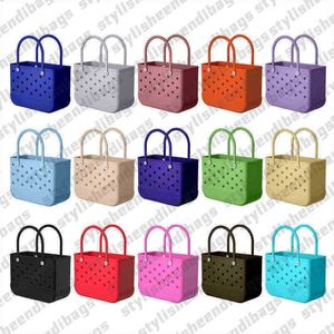 Stylisheendibags Bolsas de praia de borracha EVA com furo à prova d'água à prova de areia durável sacola de silicone aberta para piscina de praia ao ar livre 280H