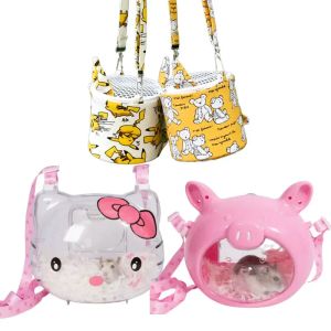 Klatki chomika Pet Cute Portable Mini Bag Cage może być ręczna na zewnątrz odpowiednia dla chomika Gwinea Pig Small Animals Pet Akcesoria