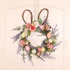 Decorative Flowers Easter Garland Plastic Hang Vines Artificial Wreath