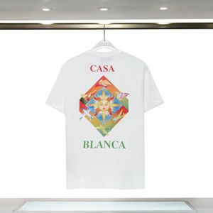 Casablanca skjorta 22ss designer skjorta masao san tryckt mäns casual skjorta kvinnors lösa siden skjorta kort ärm lyxig casual hip-hop kortärmad skjorta