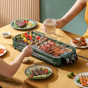 Electric grill household multifunctional electric smokeless barbecue oven kebab indoor Korean 240223