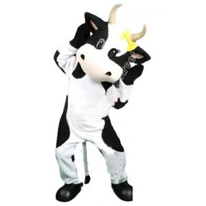 Costumi della mascotte S Costume da mucca carino Abiti da personaggio dei cartoni animati Abito Annunci di Natale Taglia Festa di compleanno Abito da esterno Pubblicità Prop Dh0Du