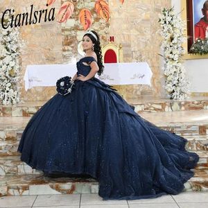 Платье принцессы с открытыми плечами Quinceanera 2024, тюлевое кружевное платье с аппликацией, Vestido De 15 Anos, милое бальное платье с бисером Sweet 16