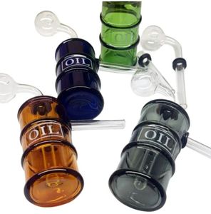 qb mini óleo de vidro hookah oil rig bong tubos de água com tubo queimador grosso reciclador inebriante bongos para fumar