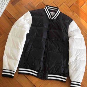 Casaco puffer jaqueta casacos masculino casaco de beisebol design para baixo jaqueta preto unissex para baixo casaco de enchimento melhor versão casaco de inverno preço de atacado