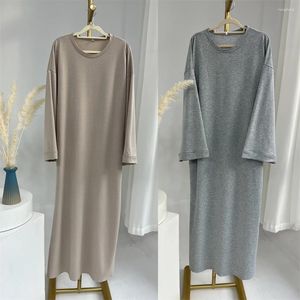 Abbigliamento etnico Abaya per le donne alla moda Abito lungo a maniche lunghe musulmano Casual Allentato Turchia Dubai Caftano Abito arabo islamico Eid Party Modesto