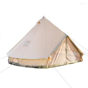 Tents And Shelters Family Outdoor Camping Bell Tent Large Camp Yurt Pyramid Thickened Rain Storm Proof