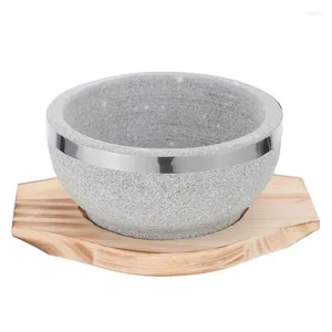 Bowls Korean Stone Bowl Soup Stew Bibimbap Service Ceramic Casserole Ramen Noddle