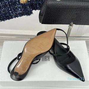 Women classics pumps sandal Designer Flat bottom leather Pointed toes Kitten high heels Dress shoes Size 35-40