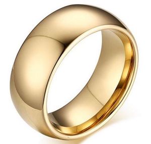 Anel de casamento com cúpula banhada a ouro tungstênio anel de casamento para homens e mulheres tamanho 6-13 venda quente nos EUA e Europa6641427