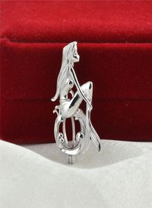 Wishing Pearl Cage Openable Pendant Settings 925 Sterling Silver Gift Jewellery Mermaid Pendants for Pearls Party3946004