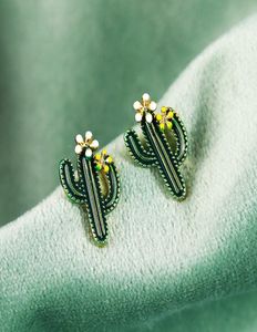 S1405 Fashion Jewelry Green Cactus Earrings Vintage Cactus Stud Earrings8835470