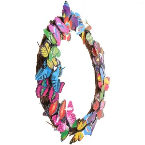 Fiori decorativi Ghirlande di farfalle Ghirlande per porte Ghirlanda di Natale Decorazione primaverile di lusso per la casa