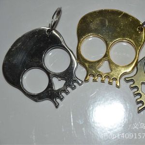 Ring, Head Outdoor Titanium Alloy Ghost Hand Self-Defense Finger Buckle, Broken Window Survival Hammer Keychain 626825