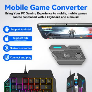 Gamepads mobiltelefonspel tangentbord och muskontroller för Android/iOS (nedan iOS13.3) iPhone Bluetooth -anslutning Spray Control Function