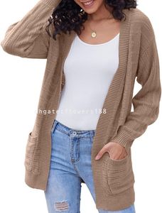Women's Sweaters LuckyMore Women's Open Front Cable Knit Cardigan Sweaters Long Sleeve Loose Soft Outerwear with Pockets