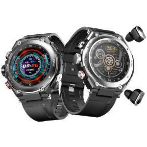 Relógios novo t92 pro relógio inteligente pulseira 2 em 1 com tws fone de ouvido chamada música monitor freqüência cardíaca pressão arterial esportes smartwatch 2023