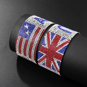 Popolare Europa e America USA UK Flag braccialetti hip hop braccialetto cinturino polsino braccialetti braccialetto di moda gioielli