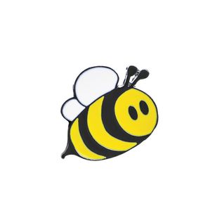 Sevimli mutlu bumblebee bal arı şapkası yaka pimleri emaye pim kıyafetler ve çantalar için yaka pimi rozeti 3750710