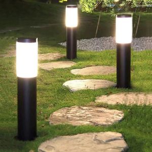 Waterproof LED Pillar Light Stainless Steel Outdoor Garden Lawn Lamp Grassland Road Post Landscape Bollard