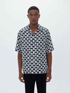 春の新しいコレクションメンズデザイナー美しい印刷シャツ - 米国サイズのシャツ - 最高品質のメンズデザイナーボタン長袖シャツ