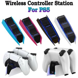 Laddare Dual Charging Dock Charger Stand för PS5 Typec DualSense Charging Station för PlayStation 5 DualSense Wireless Game Controller