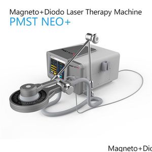 Helkroppsmassager EMTTS 4 Tesla magnetterapi hine plus 650 nm till 808nm låga laseranordningar för fysisk smärtlindringbehandling Drop D Dhugw