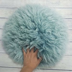 Flokati Born Pography Props Girl Boy 40cm Australia Coperta di lana Sfondo Baby Po Basket Filler Studio Accessori 240220