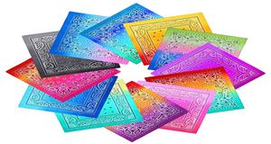 Moda multi colore tessuto di cotone 100 bandana materiale personalizzato bandane paisley testa da sci in consegna espressa in magazzino per wh4378948