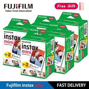 10204080200 листов Fujifilm instax Mini 11, 12, 9, 7, 90, 3 дюйма, пленка с белым краем для мгновенной мини-камеры 25, 50 s, 90 Po, бумага 240221