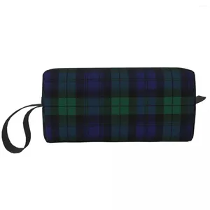 Borse per cosmetici Borsa moderna scozzese in tartan Borsa per trucco da donna Borsa da toilette impermeabile da viaggio