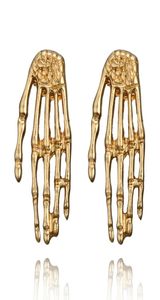 Punk Gold Farbe Hand Form Ohrstecker für Frauen Persönlichkeit Legierung Geometrische Ohrstecker Statement Schmuck Modeschmuck Who9263488