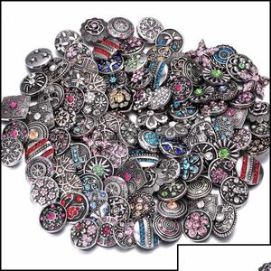 Charm Bracelets Noosa Snap Button Jewelry Wholesale Lot Fit Bracelet Bangles Necklaces 18Mm Metal Rhinestone Ginger Buttons Vipjewel Dhu4S