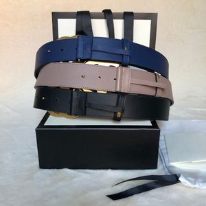 Classic quality 5 colors 3 widths genuine leather women belt with box men belts women gold silver buckle belts women designer2192
