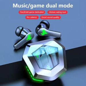 LED Display låg latens trådlöst hörlurar TWS 5.3 Mini Touch Stereo Bluetooth Headset Earbuds In-Ear Esports Gaming Hörlurar Lysningsbrusreduktion Earpiece