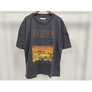 2024 A Nine Bing AB OG Shop T Mix 30 Models Cities Fade Lili Washed Tee Butterfly Tiger Eagles Milo Joel Vintage Bing Crew T Shirt 886ccc