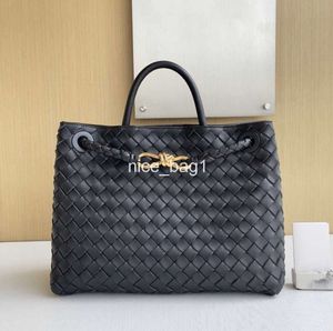B Family 8-line Buckle Original Leather 2024 New Woven Womens Portable Single Shoulder Crossbody Official Document Tote Bag