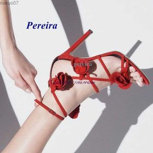 Sandalet açık ayak parmağı çapraz bağlı sandaletler stiletto topuk yüksek topuk toka sandaletler kırmızı en yeni moda kadın ayakkabılar yaz seksi parti ayakkabıları