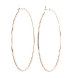 Trendiga silverguldpläterade stora hoopörhängen för kvinnor Högkvalitativ Circle Round Loop Creole Earring Party Jewelry Whole8147392