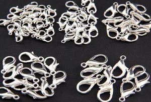 10 mm21 mm Odkrycia biżuterii Stop Silver Silver Rhodium Hombster Hooks dla naszyjnika Bransoletka łańcucha 6787621