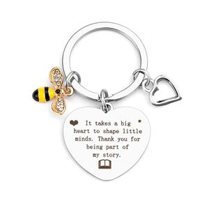 Cross -Border New Little Bee Love Pendant Stainsal Steel -keyke Teachain Day Valentine Head Hom