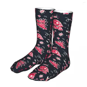 Herrensocken, Vintage-Stil, Totenkopf-Tattoos, Gekritzel, Damen-Polyester, lässig, Neuheit, Frühling, Sommer, Herbst, Winter, Geschenk